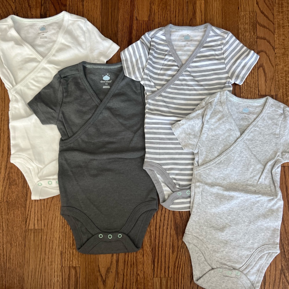 Cloud island set of 4 12 month onsies